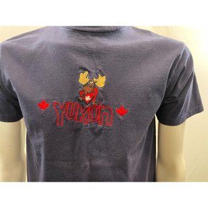 Any wear Men's Blue Canadian Yukon Moose Tee